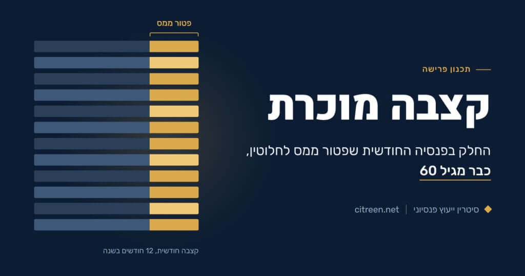 קיצבה מוכרת - פתרון המחץ להגדלת הנטו בקיצבה הפנסיונית